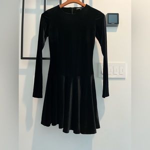 Black velvet dress